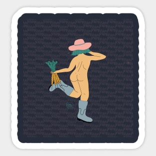 Nude gardening Sticker